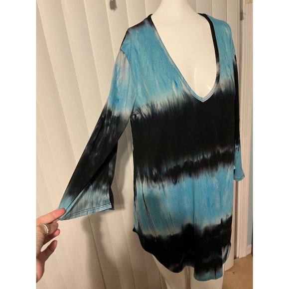 Women's Jordan Taylor Top, Size Unspecified, Blue and Black - Picture 2 of 3